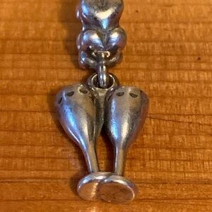 Authentic retired Pandora 791150 cheers champagne glasses celebration charm